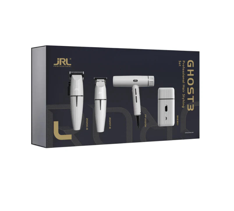 JRL Ghost 3 Set – Haarschneidemaschine, Trimmer, Rasierer und Föhn in Limited Edition