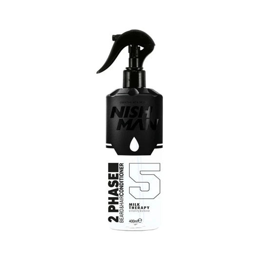 Nish Man 2 Phase Beard & Hair Conditioner MILK THERAPY 400ml - 6 Pack