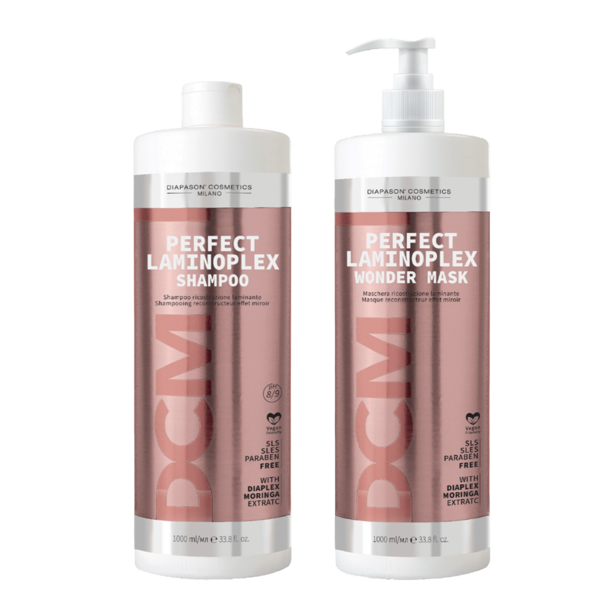 DCM Perfect Laminoplex Shampoo 1000 ml + Masque 1000 ml ENSEMBLE