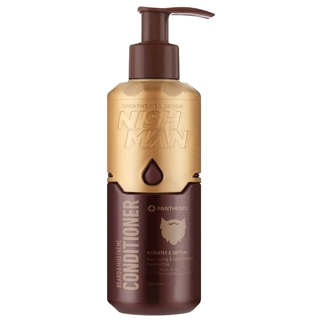Nish Man Soin Barbe & Moustache au Panthénol 200 ml