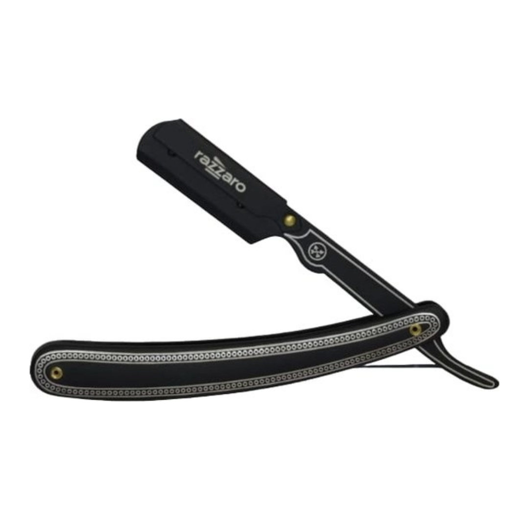 Razzaro Rasiermesser Premium Schwarz / Silber + 100 amerikanische Rasierklingen