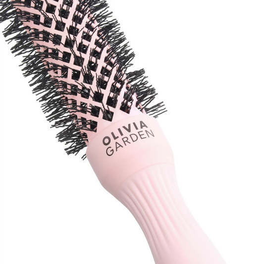 Olivia Garden Expert Blowout Speed Hair Dryer Brush - Pastel Pink 25mm