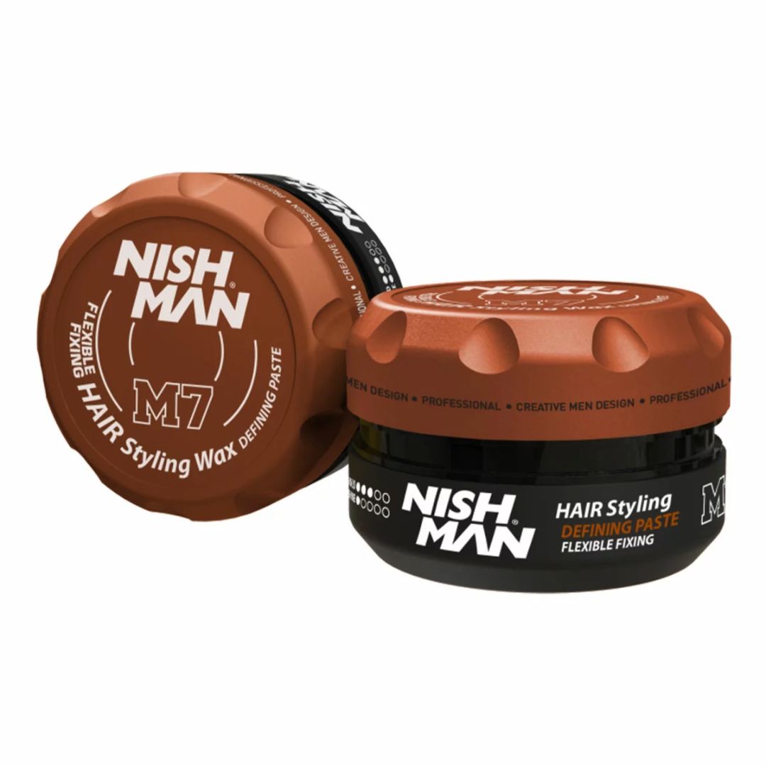 Nish Man M7 Matte Hair Styling Defining Paste Flexible Fixing 100 ml - 3 Pack