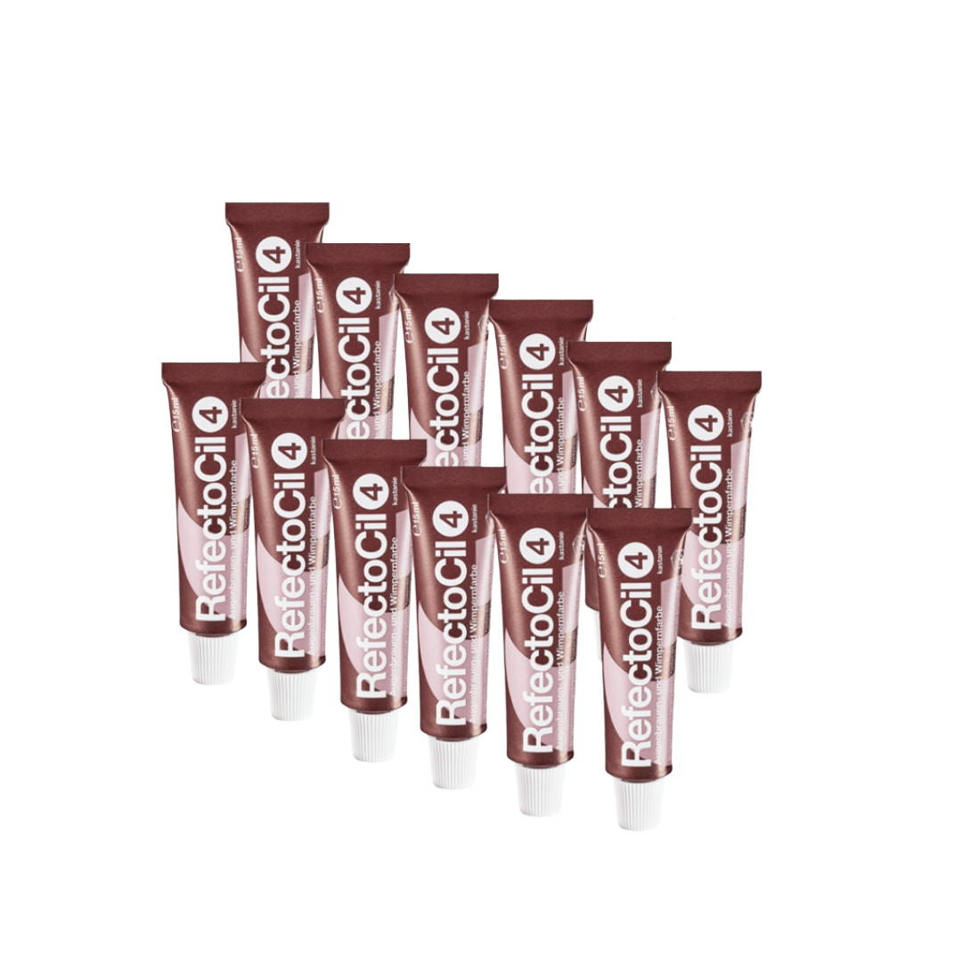 Refectocil Teinture Cils N° 4 Châtain, Lot de 12