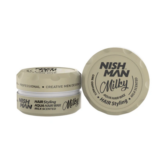 Nish Man MILKY Aqua Hair Wax 150ml - 12 PCS