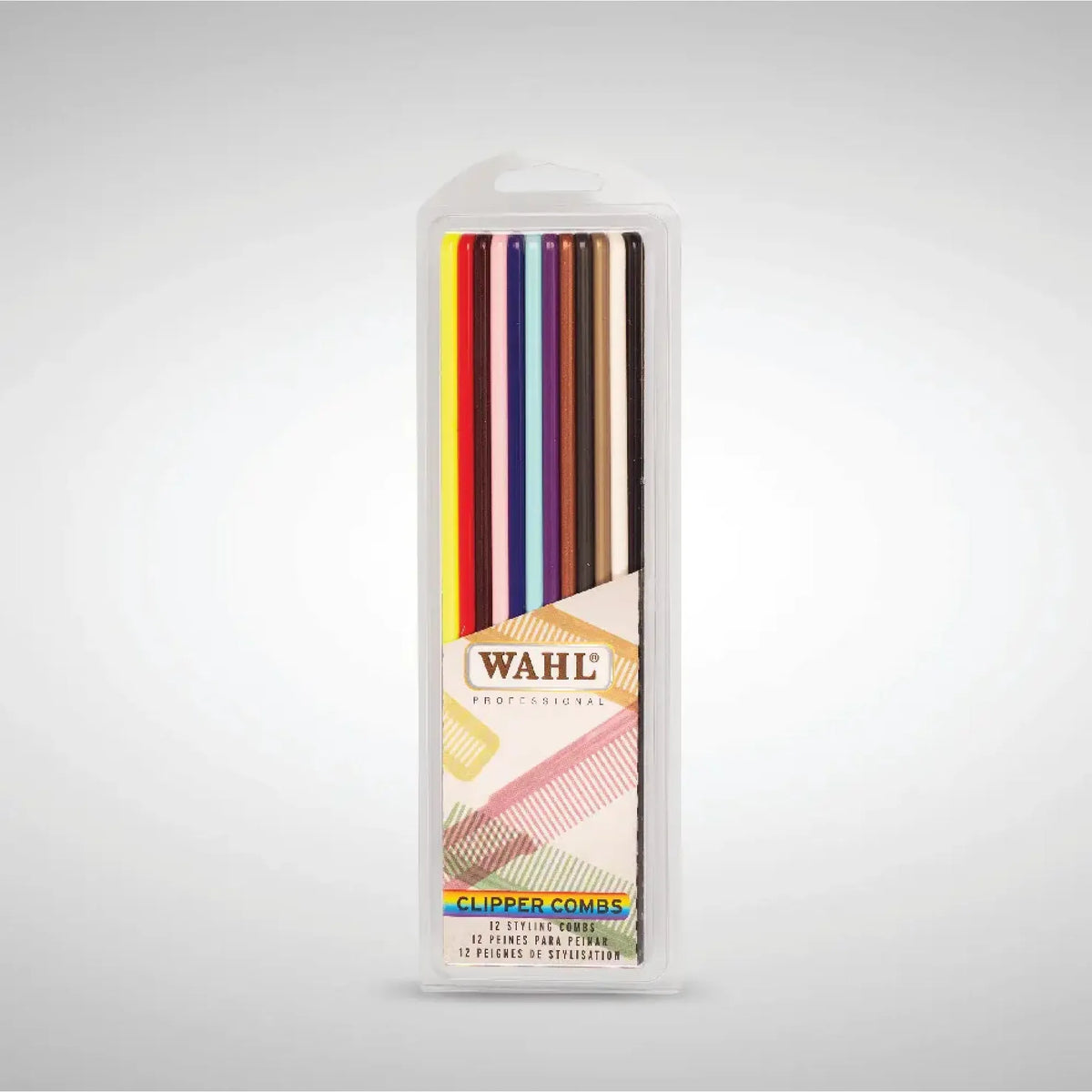 Jeu de 12 peignes de tondeuse Wahl colorés