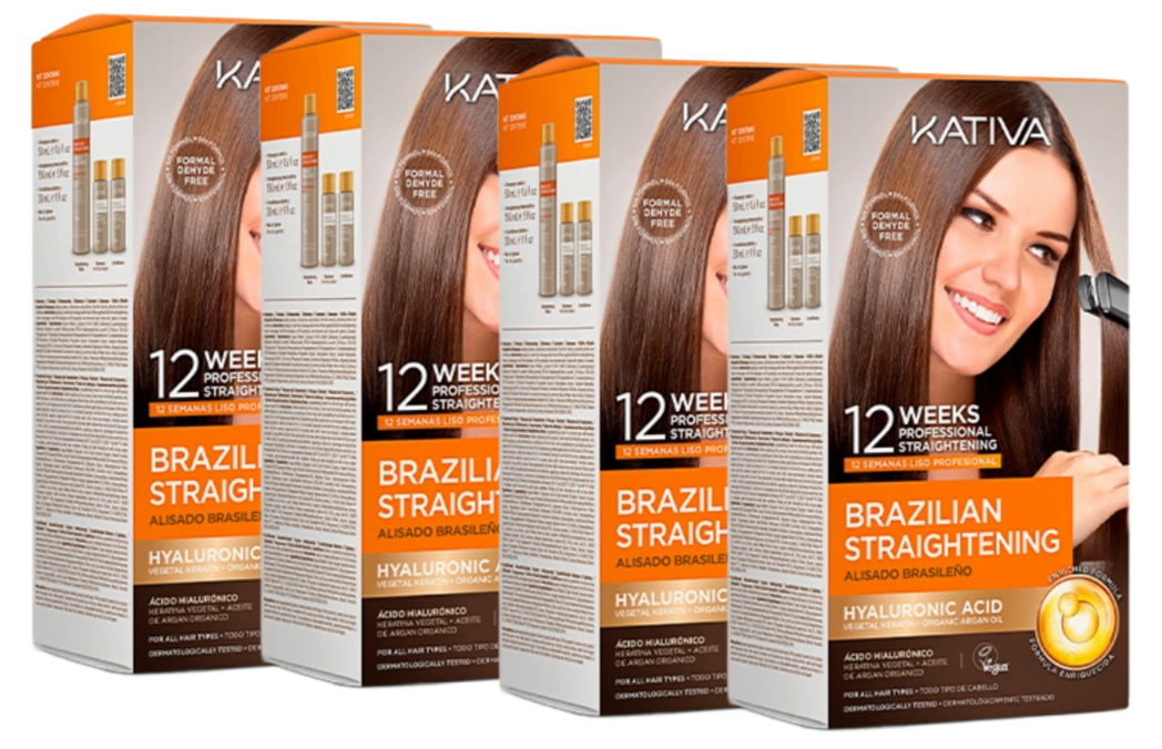 Kativa Brazilian Glättung Straight-System Kit - 4er-Pack