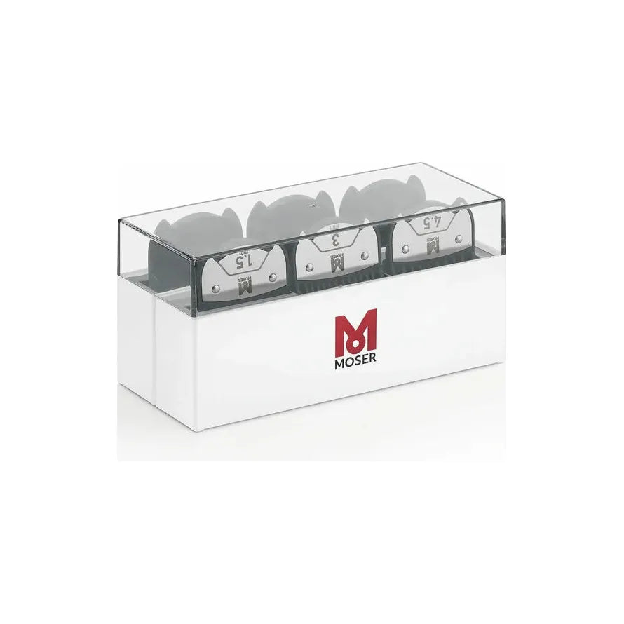 Moser Premium Magnet-Aufsteckkämme SET in Box 1,5/3/4,5/6/9/12 mm