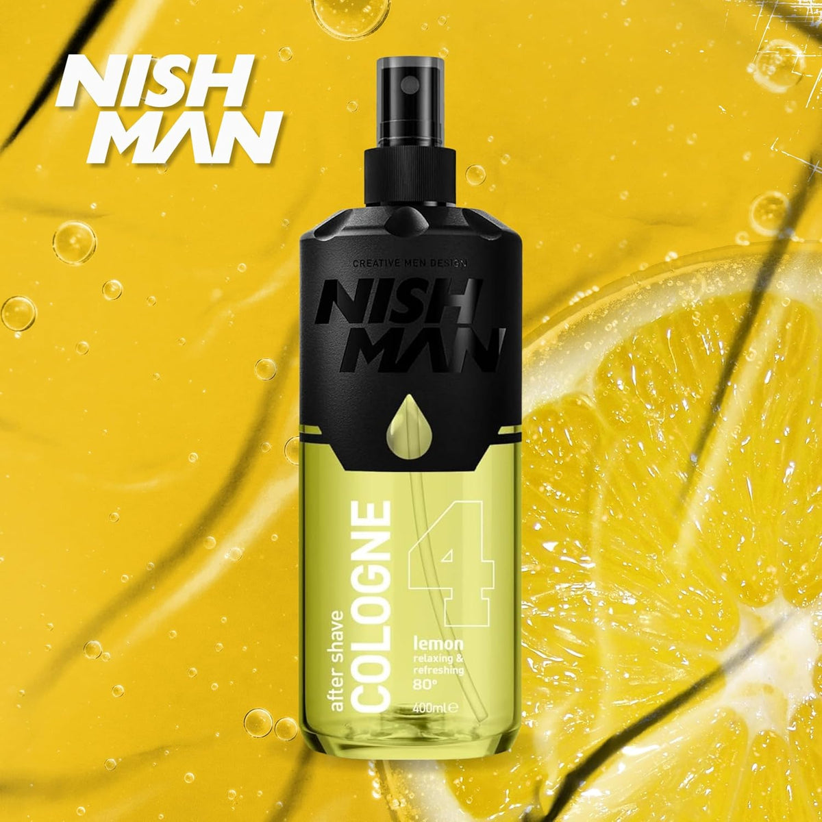 Nish Man Aftershave Cologne 4 LEMON 400ml