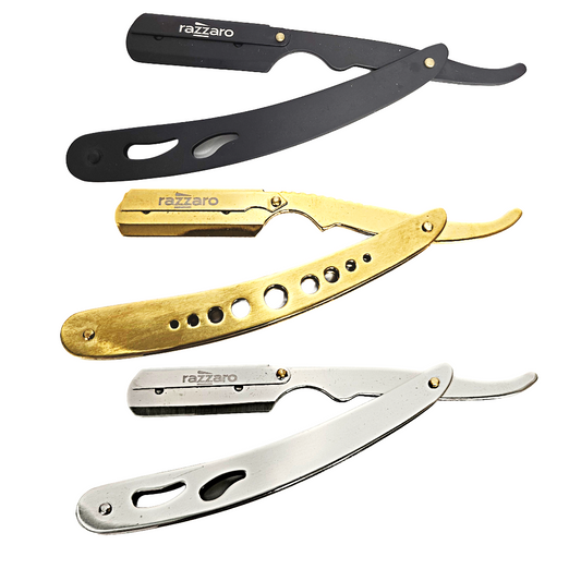 Razzaro Razor + 100 American Razor Blades Gold