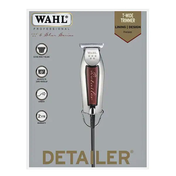 Wahl Detailer 5-Star T-Wide 40,6mm Chrom/Rot