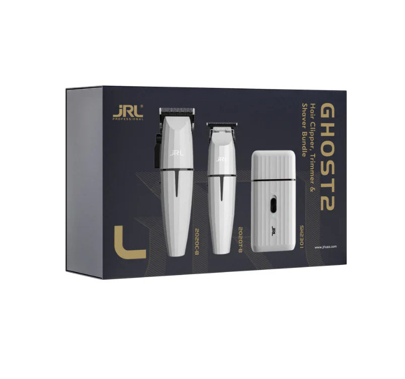 JRL GHOST 2 Limited Edition Set – Haarschneidemaschine, Trimmer & Rasierer in Onyx White