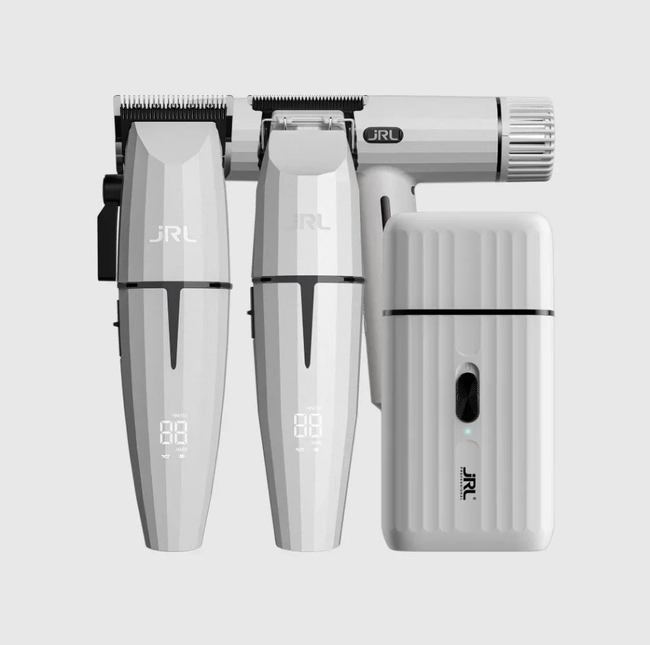 JRL Ghost 3 Set – Haarschneidemaschine, Trimmer, Rasierer und Föhn in Limited Edition