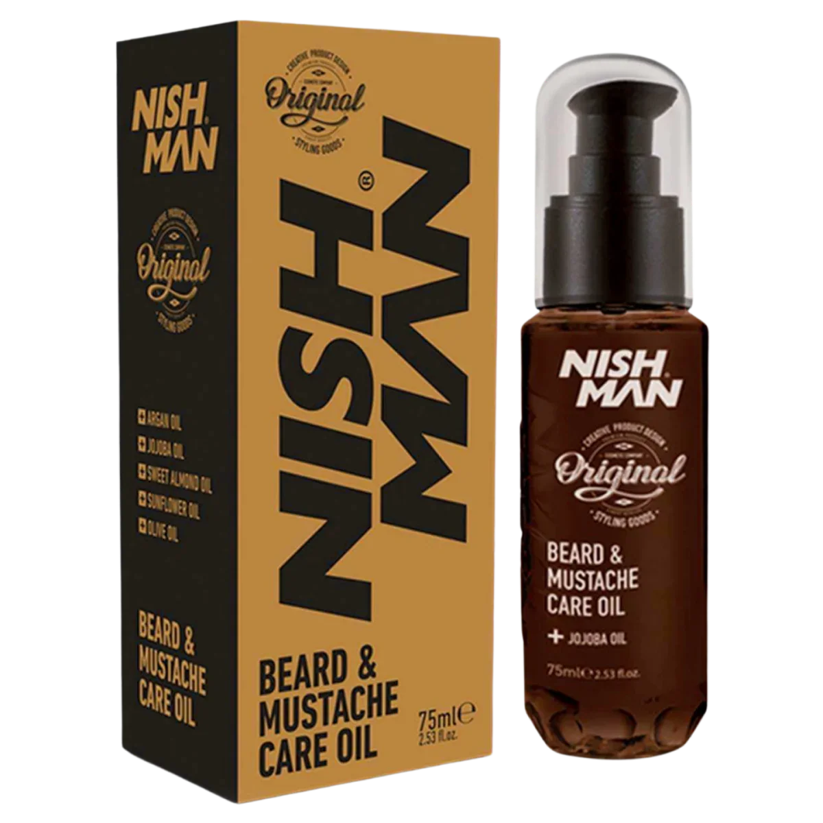 Nish Man Bart- und Schnurrbartpflegeöl 75ml