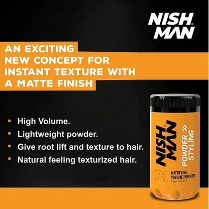 Nish Man P1 Styling Powder LIGHT CONTROL - 20g - 6 Pack