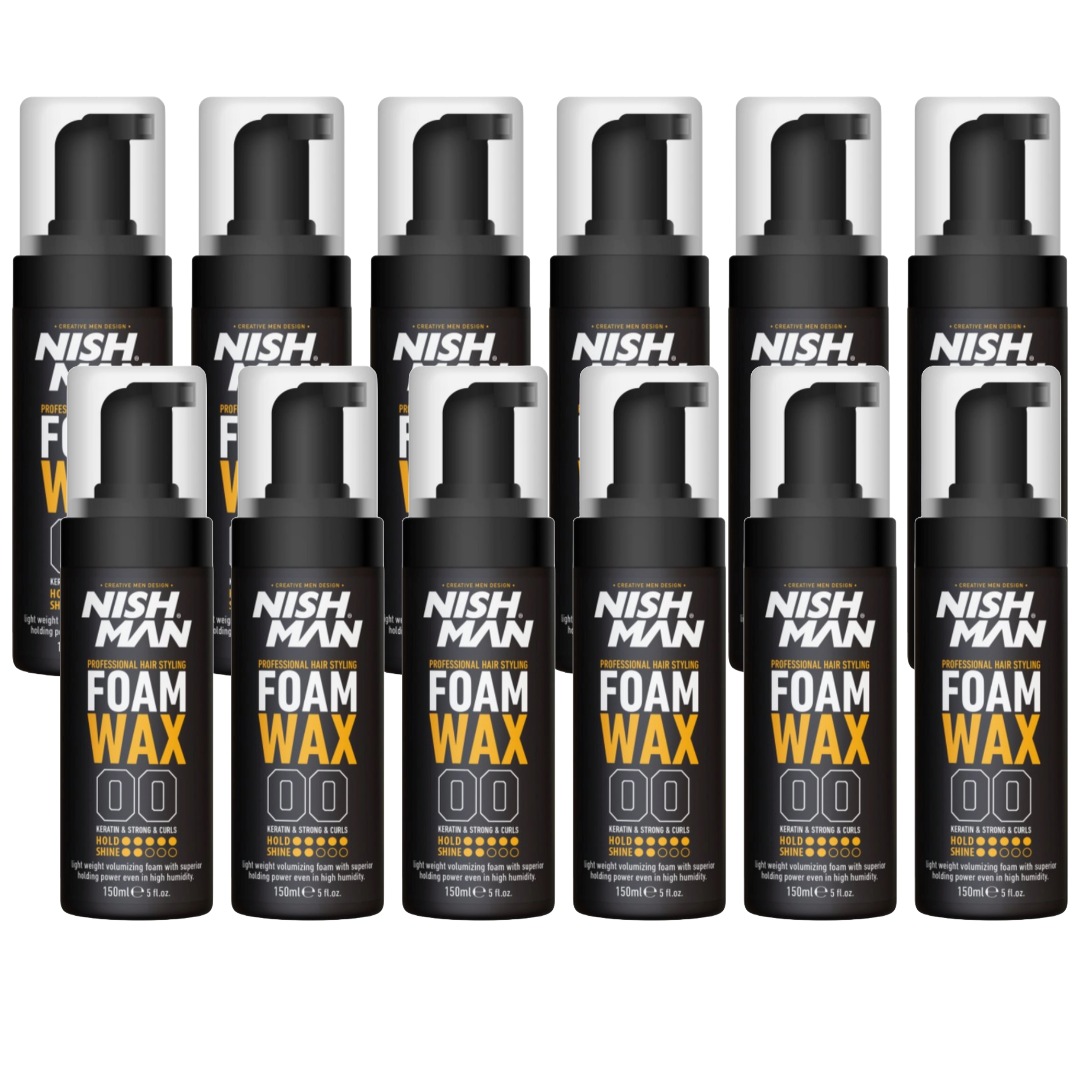 Nish Man Foam Wax 150ml - 12 STÜCK