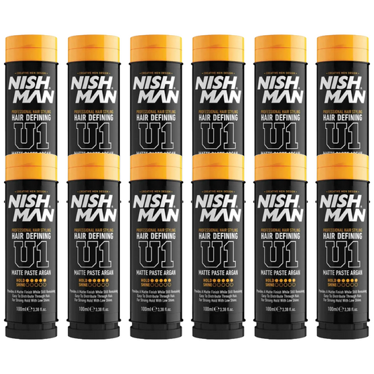 Nish Man Hair Defining Matte Paste Argan 100ml - 12 PCS