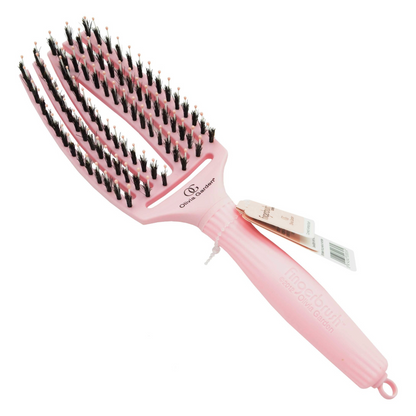 Olivia Garden Finger Brush PASTEL PINK- Medium