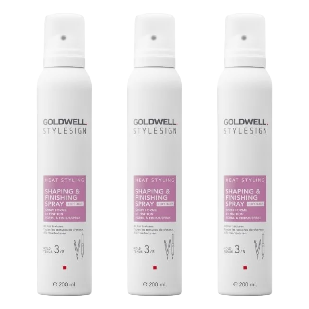 Goldwell STYLESIGN LAQUE DE FINITION & FIXATION FORTE 200ML - 3 PIÈCES