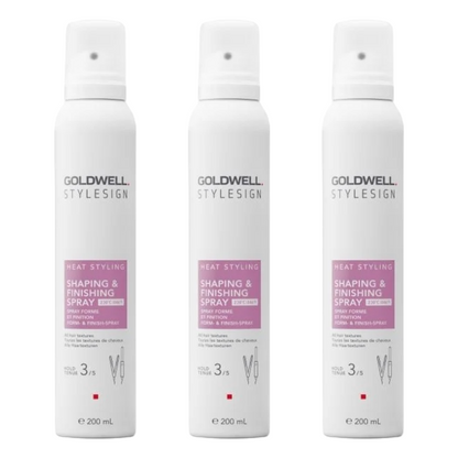 Goldwell STYLESIGN LAQUE DE FINITION & FIXATION FORTE 200ML - 3 PIÈCES