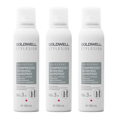 Goldwell STYLESIGN COMPRESSED WORKING HAARSPRAY 150ML - 3 STÜCK