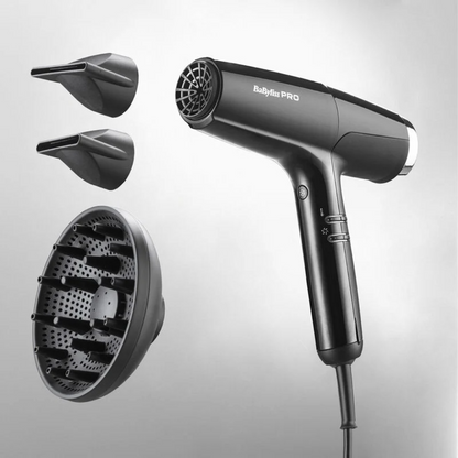 Sèche-cheveux professionnel numérique Babyliss Pro FALCO Advanced Noir/Argent