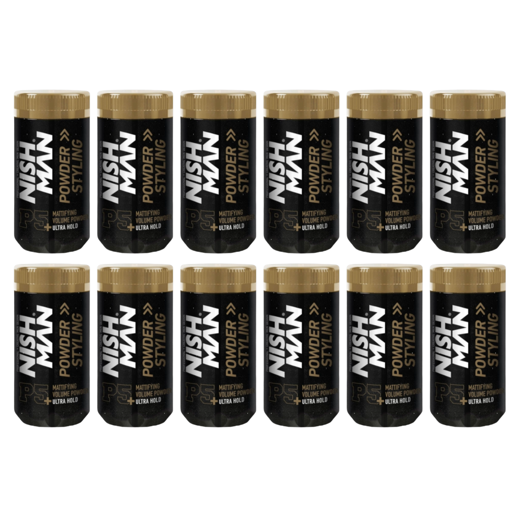 Poudre coiffante Nish Man 20gr P5 Ultra Hold - Lot de 12
