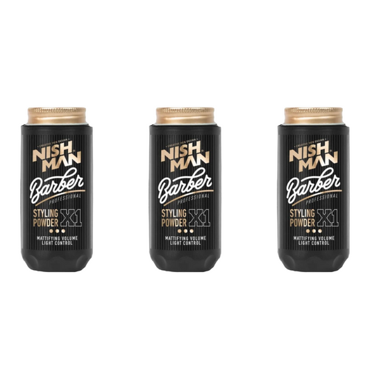 Nish Man Barber Styling Powder X1 - 30Gr. - Contrôle Léger Lot de 3