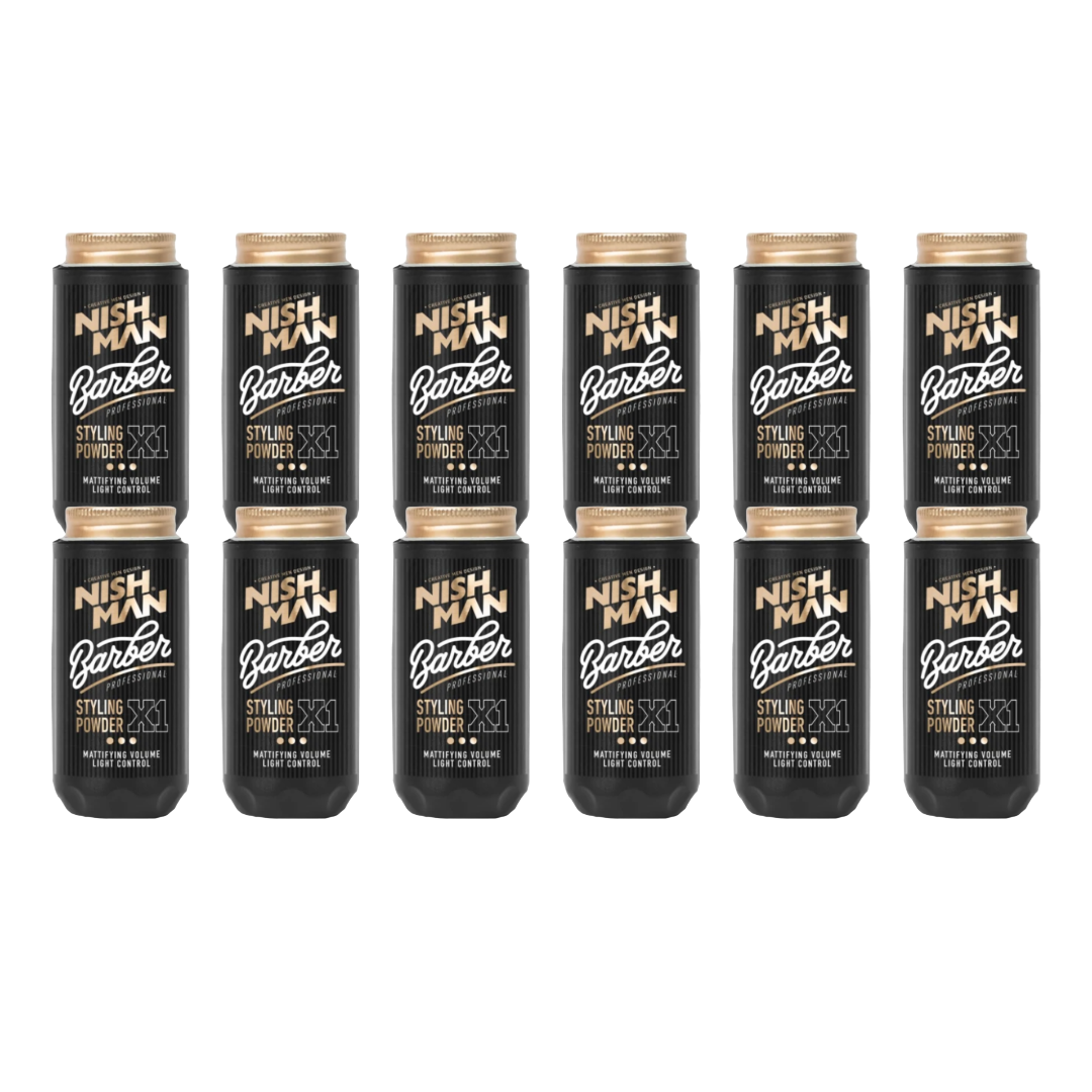 Nish Man Barber Styling Powder X1 - 30Gr. - Contrôle Léger Lot de 12