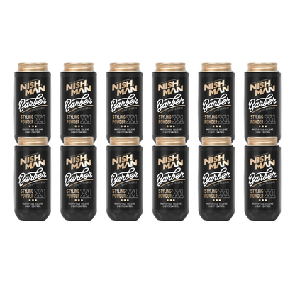 Nish Man Barber Styling Powder X1 - 30Gr. - Contrôle Léger Lot de 12