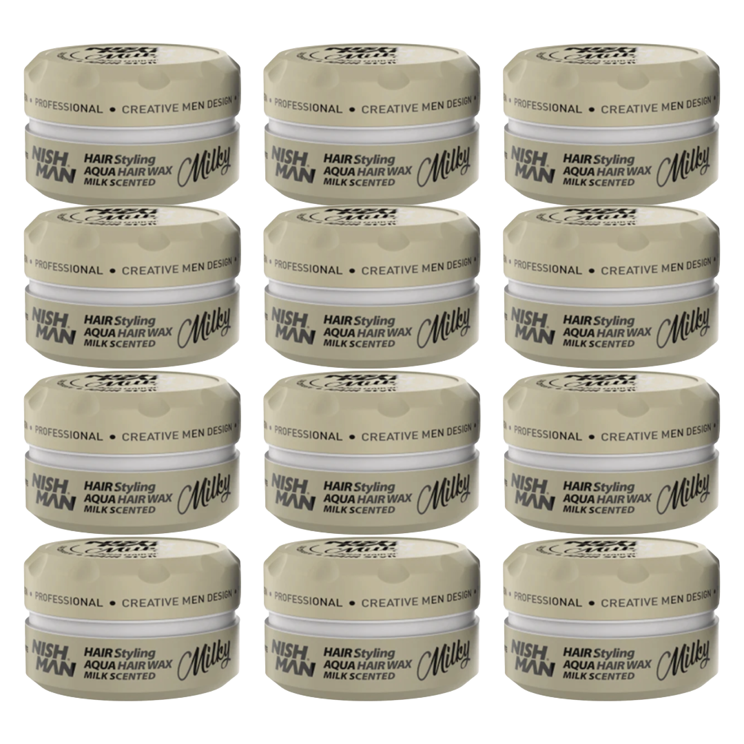 Nish Man MILKY Aqua Haarwachs 150ml - 12 Stk