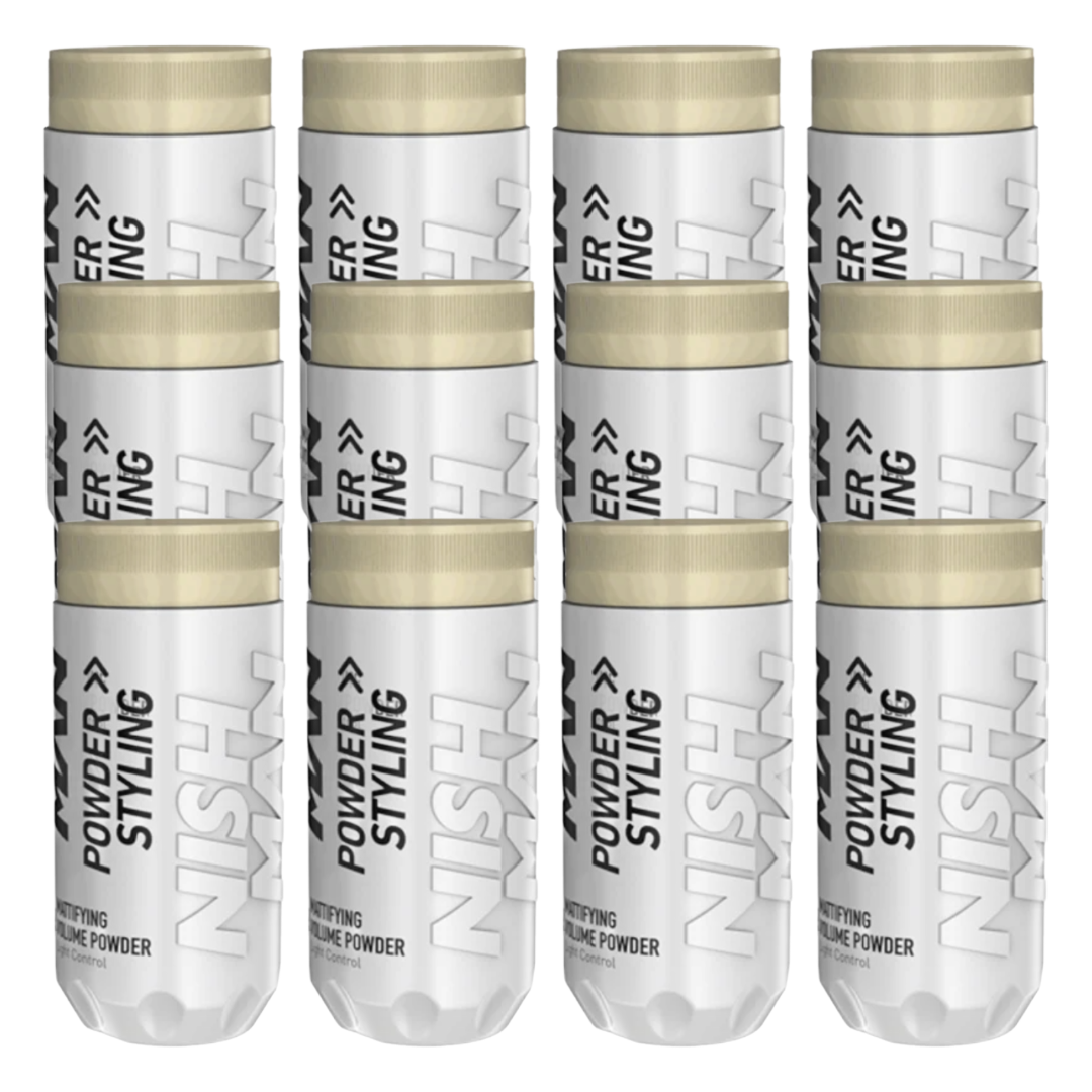 Nish Man P1 MILKY - Mattierendes Volumenpuder Leichter Halt 20Gr. - 12 Stk.