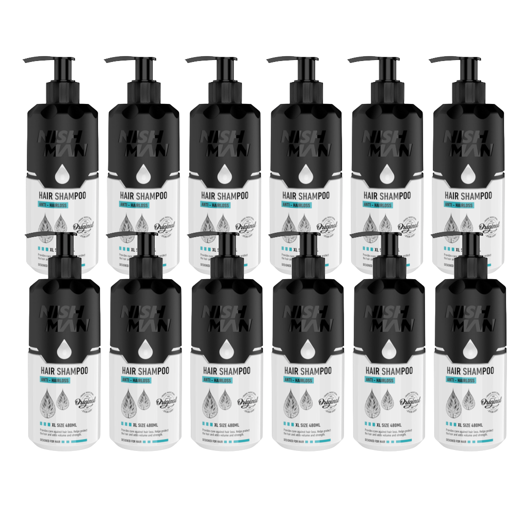 Nish Man Anti-Haarausfall Shampoo 480ml - 12 Stk.