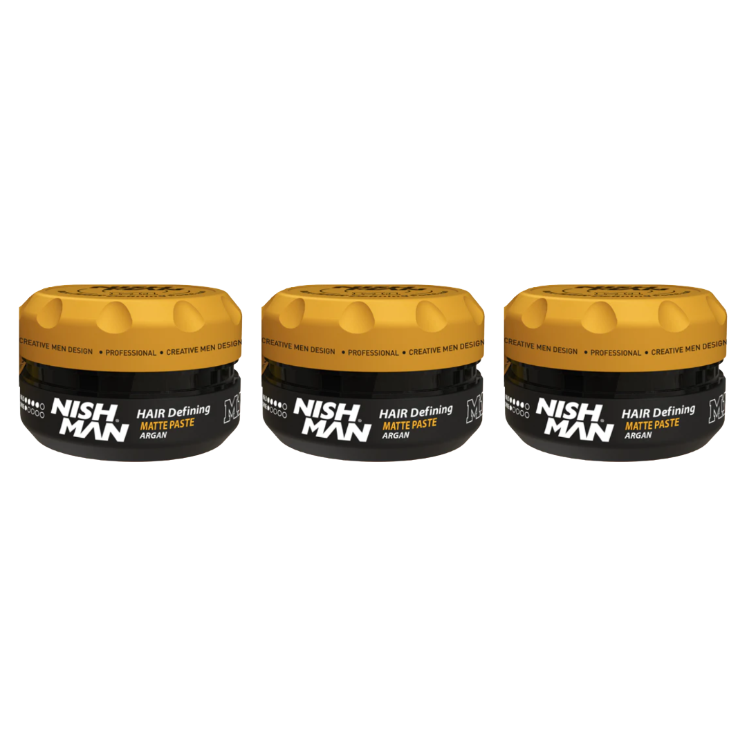Nish Man Hair Defining Matte Paste M1 - 100ml - 3 Pack