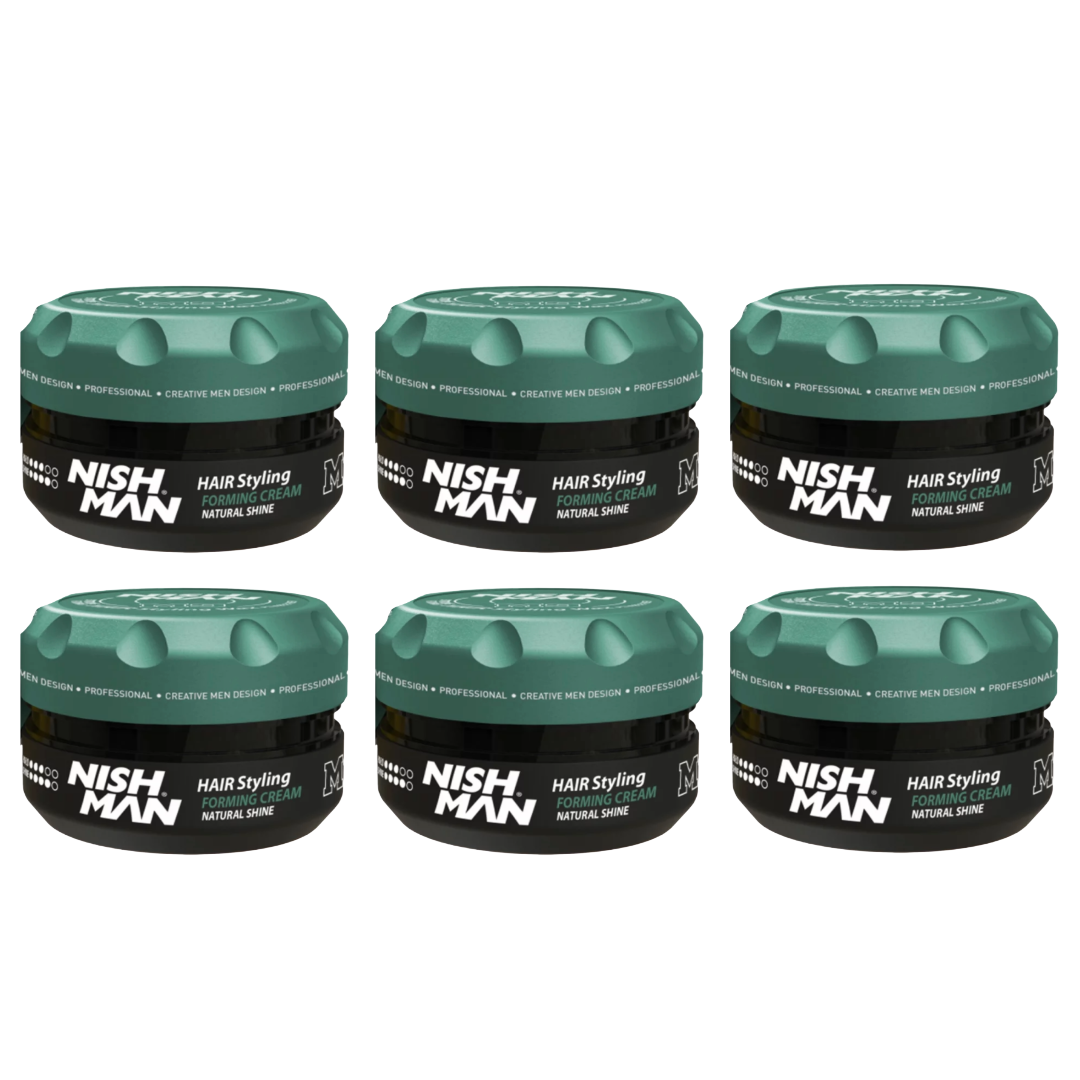 Nish Man M8 Matte Haarstyling Forming Creme Natürlicher Glanz 100 ml - 6er Pack