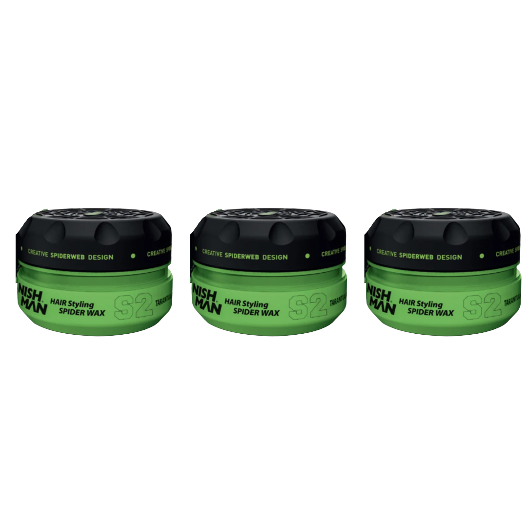 Nish Man S2 Spider Wax 150ml - Lot de 3