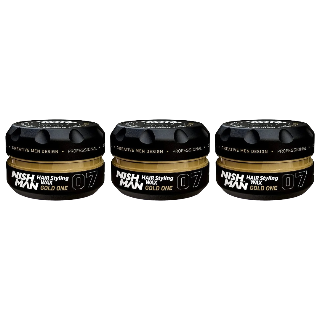 Nish Man Wax Gold One 07 - 150ML - 3er Pack
