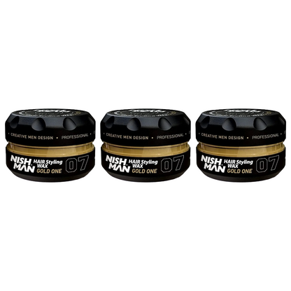 Nish Man Wax Gold One 07 - 150ML - 3er Pack