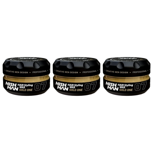 Nish Man Wax Gold One 07 - 150ML - 3er Pack