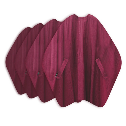 E-Kwip 2 x Burgundy Touch Hairdressing Scissors + 10 Free Hairdressing Capes