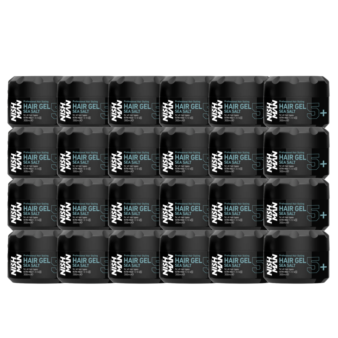 Nish Man Haargel 5+ Meersalz 300ml 24er-Pack