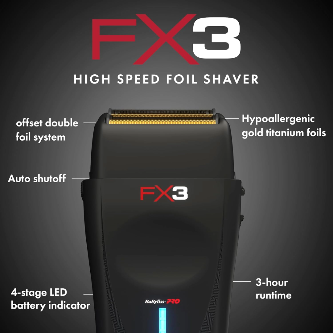 Babyliss Pro FX3 Rasoir à Feuilles Noir