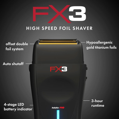 Babyliss Pro FX3 Rasoir à Feuilles Noir