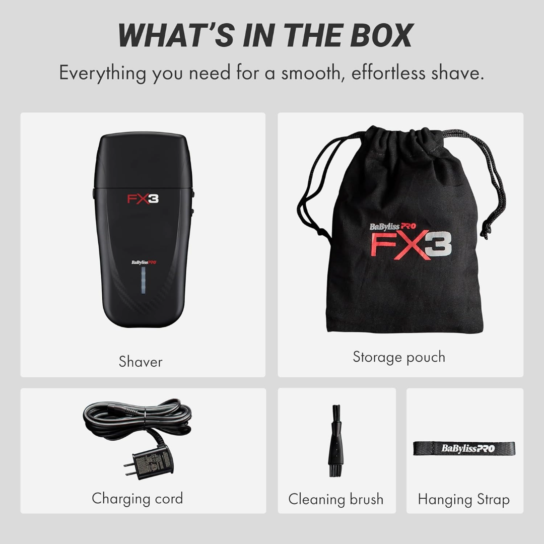 Babyliss Pro FX3 Rasoir à Feuilles Noir