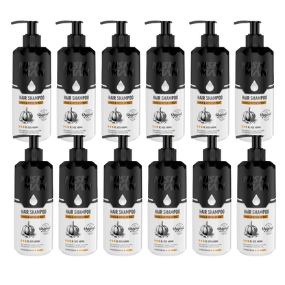 Nish Man Knoblauch- & Brennnessel-Extrakt Shampoo 480ml - 12 Stk.