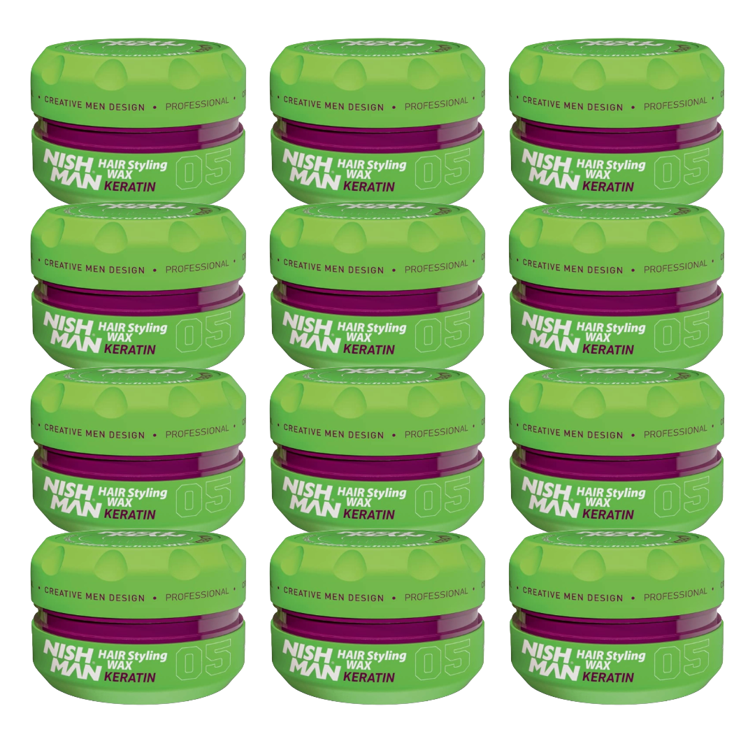 Nish Man Cire Coiffante KÉRATINE 05 - 150ml - 12 PCS