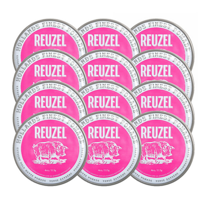 Reuzel Pomade Fixation Extrême Mat Rose 113g - 12 Pièces