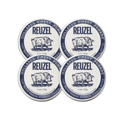 Reuzel Clay Matte Pomade 113 g - 4 PIÈCES