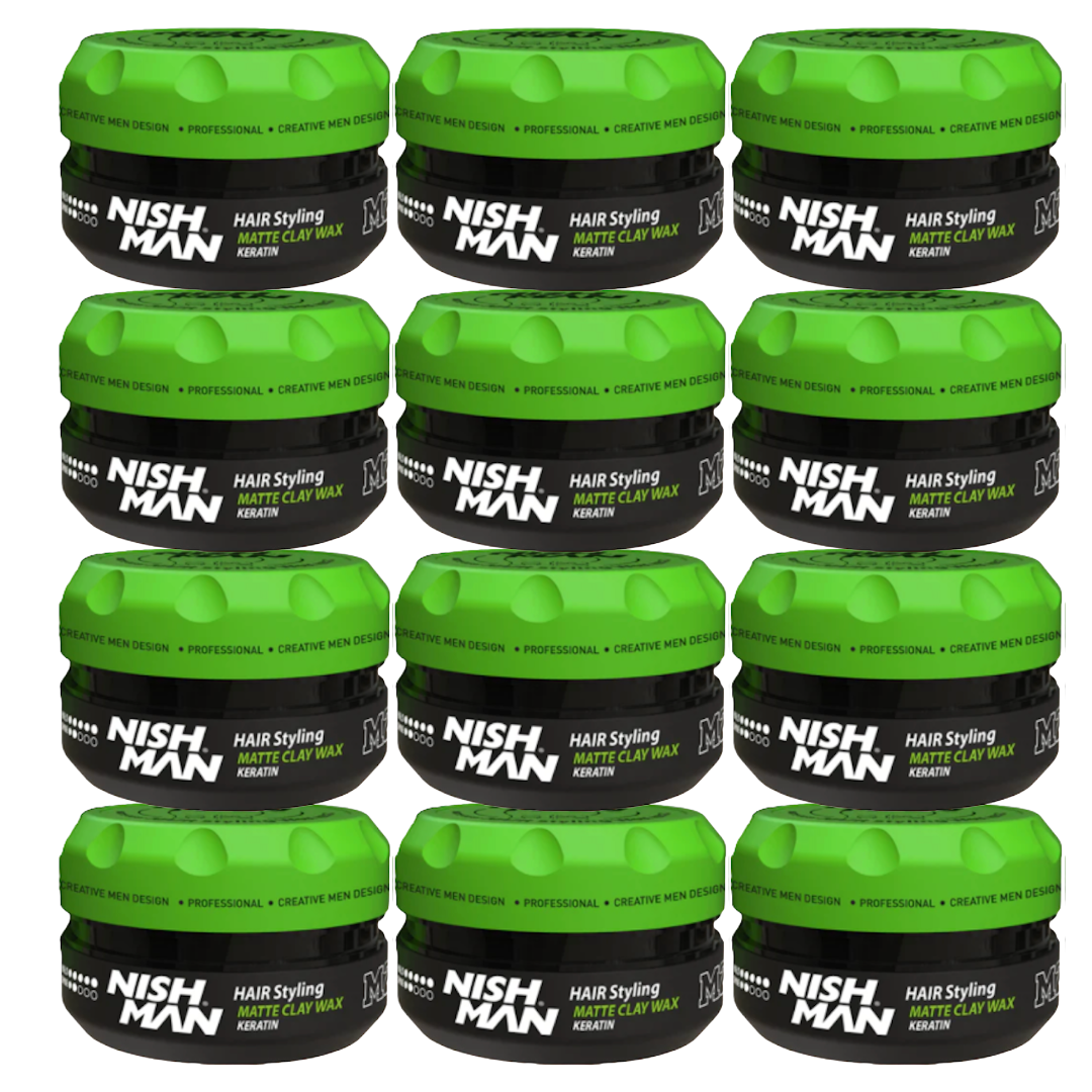Nish Man M2 Mattes Clay Wax Keratin 100ml - 12 Stk.