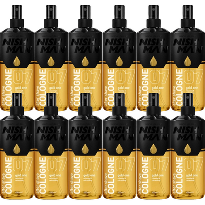 Nish Man Cologne Après-rasage Gold One 400ml - 12 PIÈCES
